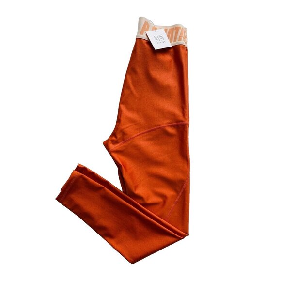 PE NATION Logo Waist Sport Leggings Orange ( Small ) - Picture 4 of 5